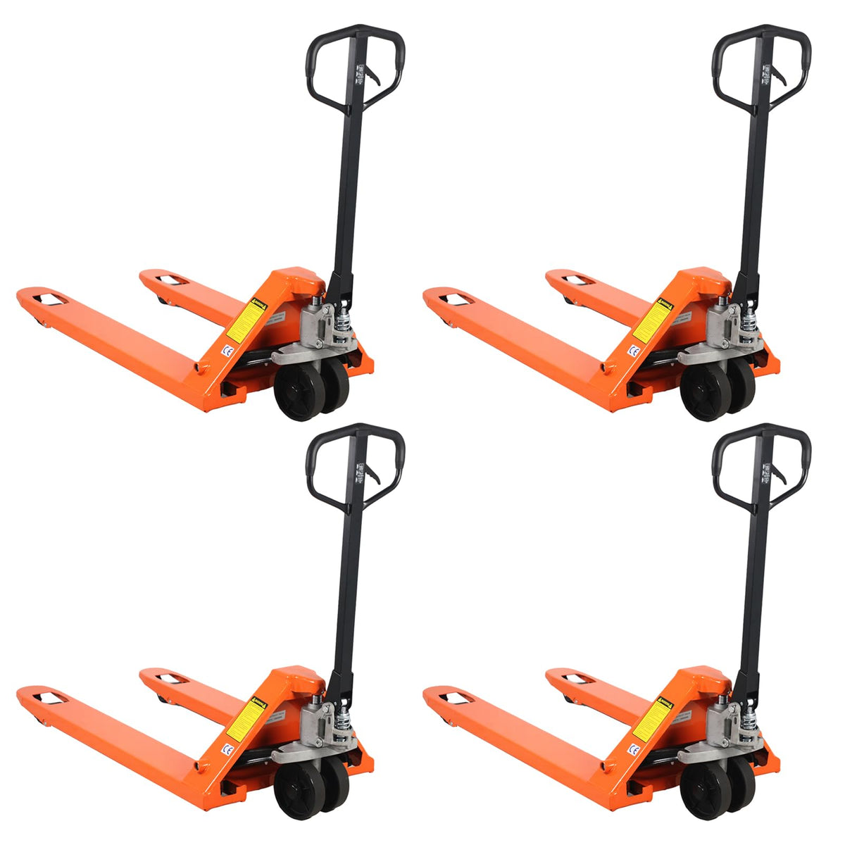 Tory Carrier Hand Pallet Jack 6600lbs Capacity, Pallet Truck 48" Length x 27" Width Fork, Orange-2PCS