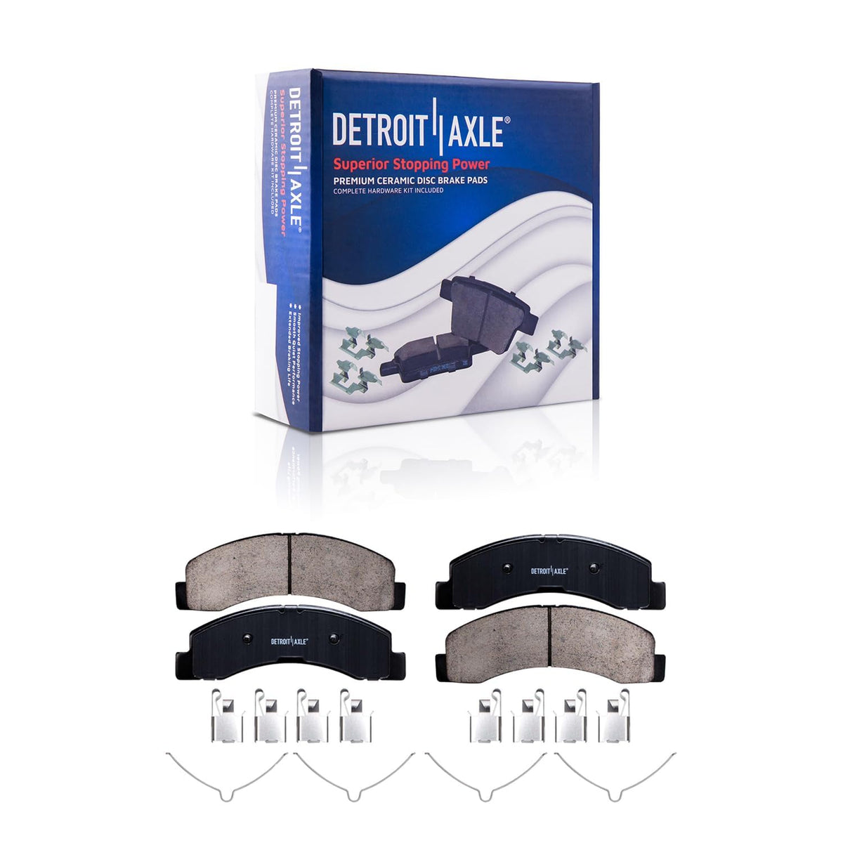 Detroit Axle - Rear Brake Rotors Pads for 2019-2026 Chevy Silverado 1500