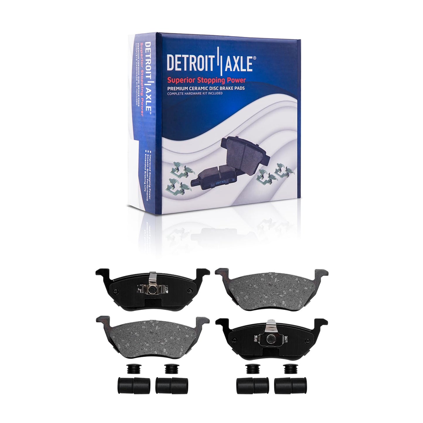 Detroit Axle - Brake Kit for 14-20 Nissan Rogue, 17-22 Rogue Sport, Front and Rear Disc Brake Rotors Ceramic Brake Pads 2018 2019 Replacement