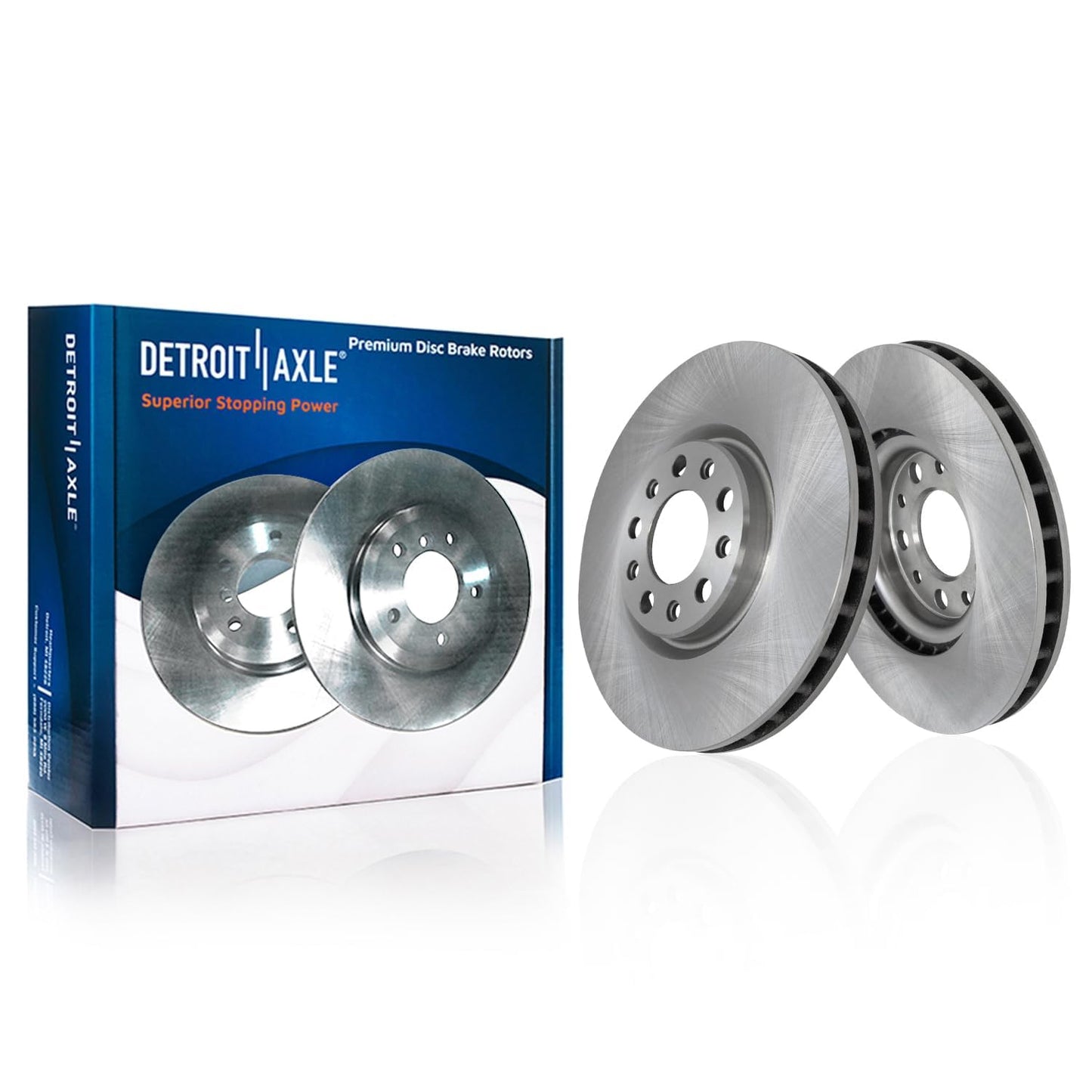 Detroit Axle - Brake Kit for Dodge Avenger Caliber Jeep Patriot Compass Chrysler 200 Sebring Replacement Disc Brake Rotors Ceramic Brakes Pads 5 Lugs: 11.57" inch Front and 10.31" inch Rear Rotors