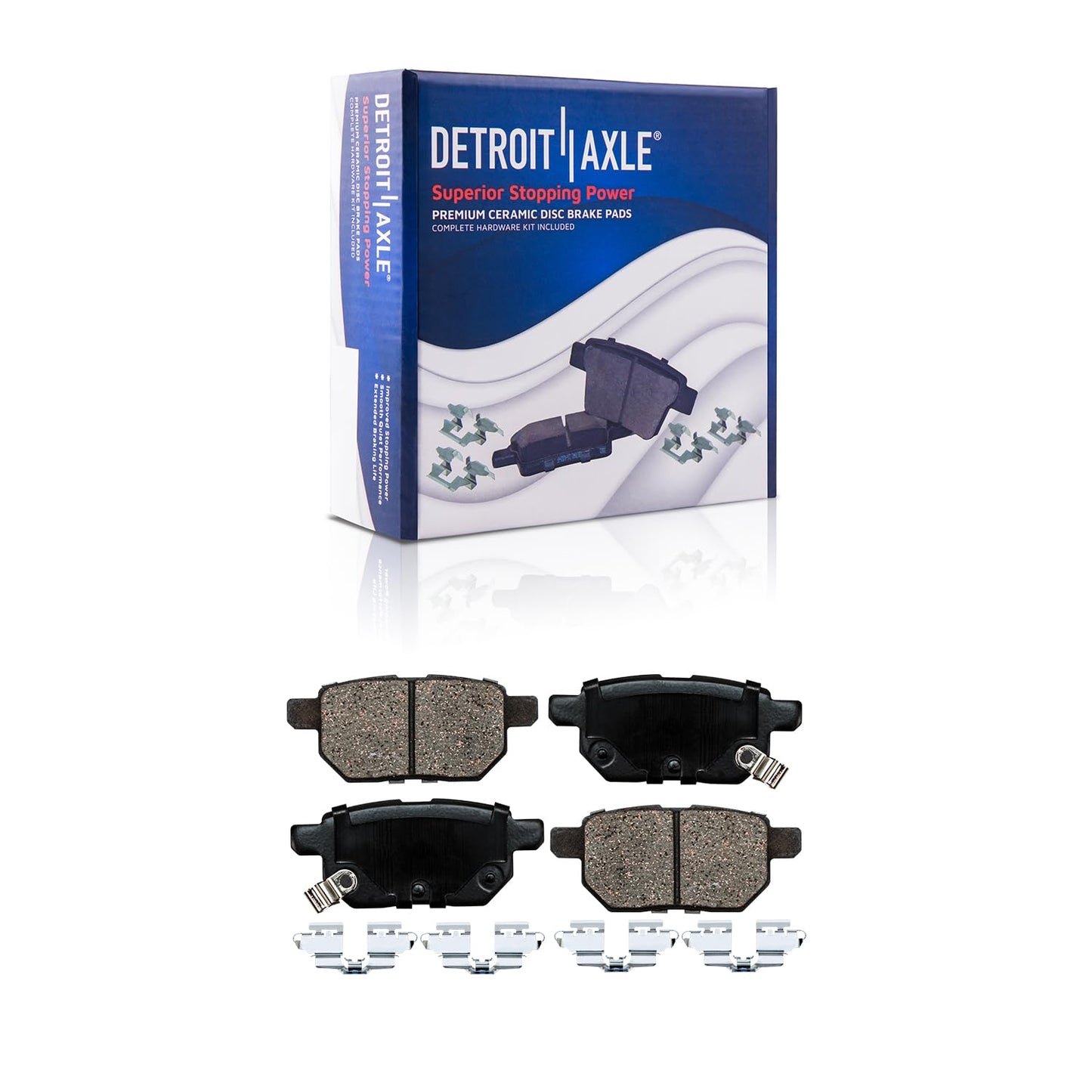 Detroit Axle - Brake Kit for 2012-2020 Ford F-150 Drilled & Slotted Brake Rotors and Ceramic Brakes Pads 2013 2014 2015 2016 2017 2018 2019 Front and Rear Replacement
