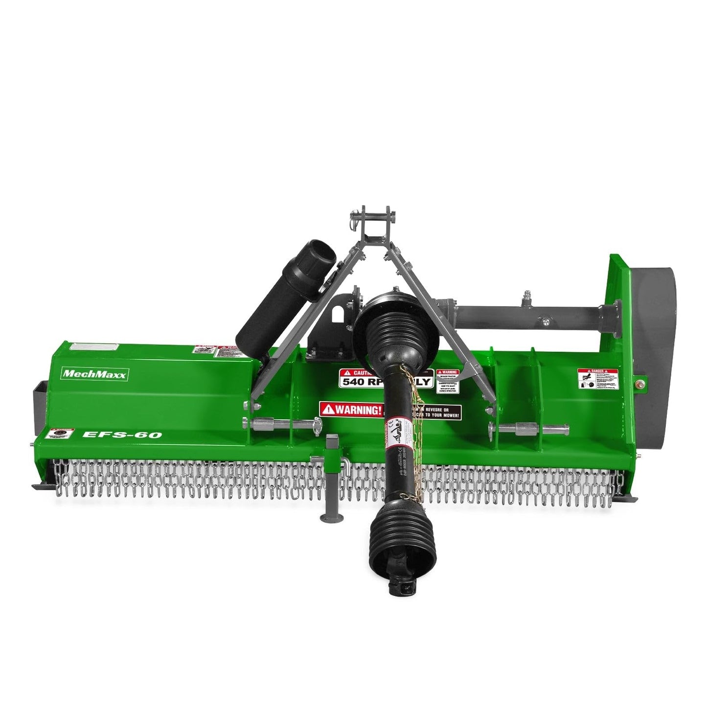 MechMaxx 60'' inch PTO Powered 3 Point Standard Duty Flail Mower for 15-35hp Tractor, NOT Suitable for Quick Hitch, Model EFS60 Orange