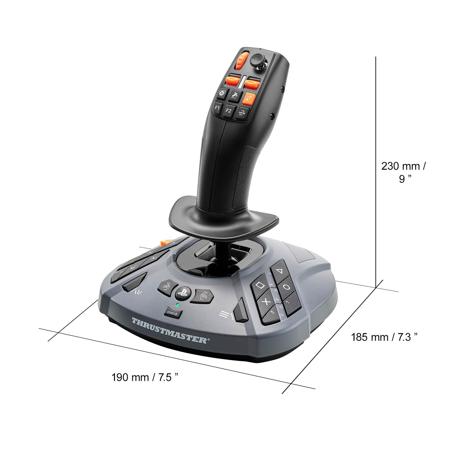Thrustmaster SimTask FarmStick 3-Axis Farming Simulator Joystick - PC | Plug and play for FS25, 33 programable inputs, thumbwheel, mini-stick, triggers, rocker switches, H.E.A.R.T sensors