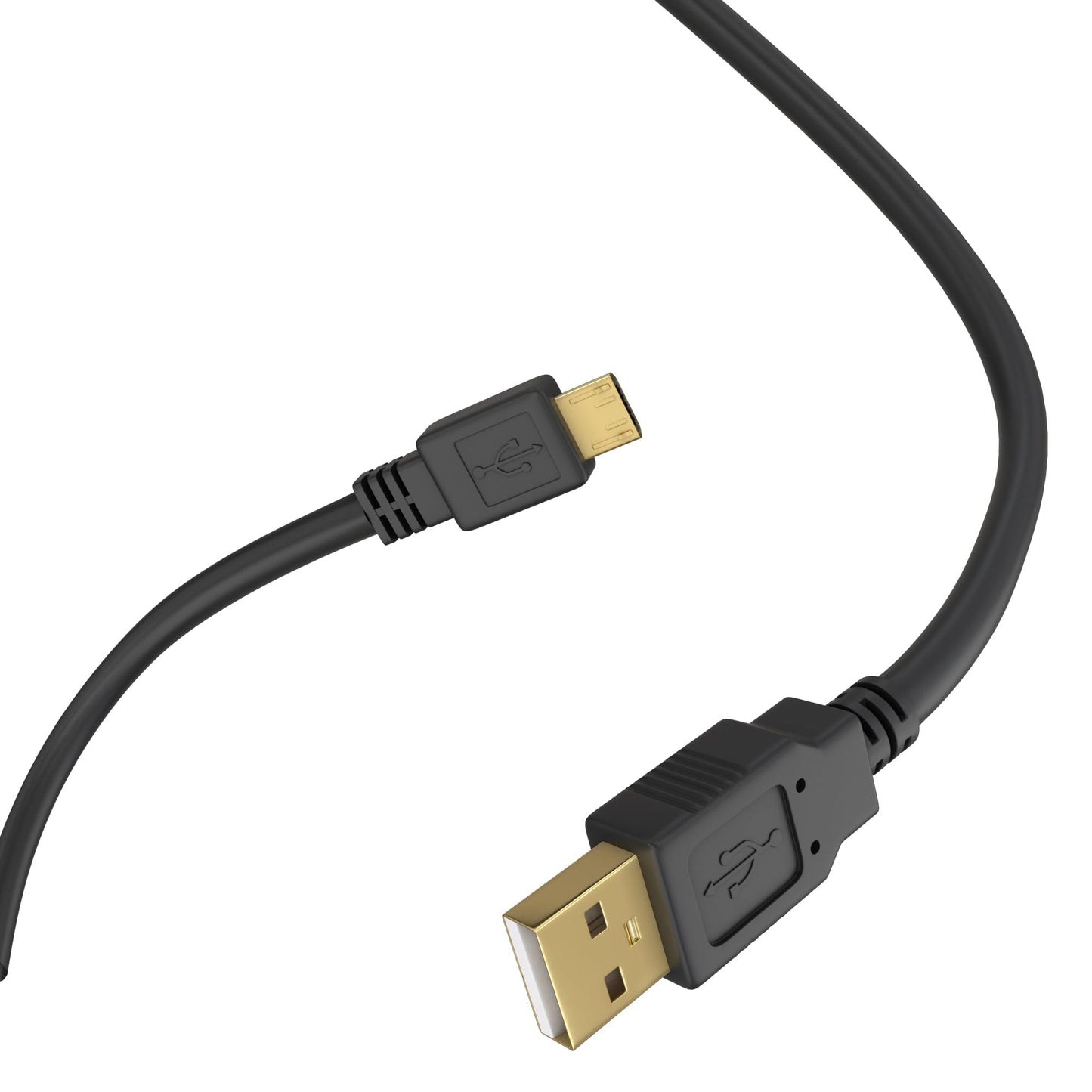 Cmple - Micro USB Cable 6ft Male to Male Micro USB Charging Cable Data Sync USB to USB Cable for Android Phone, Laptop, PC, Tablet, Car GPS, Power Bank - Black