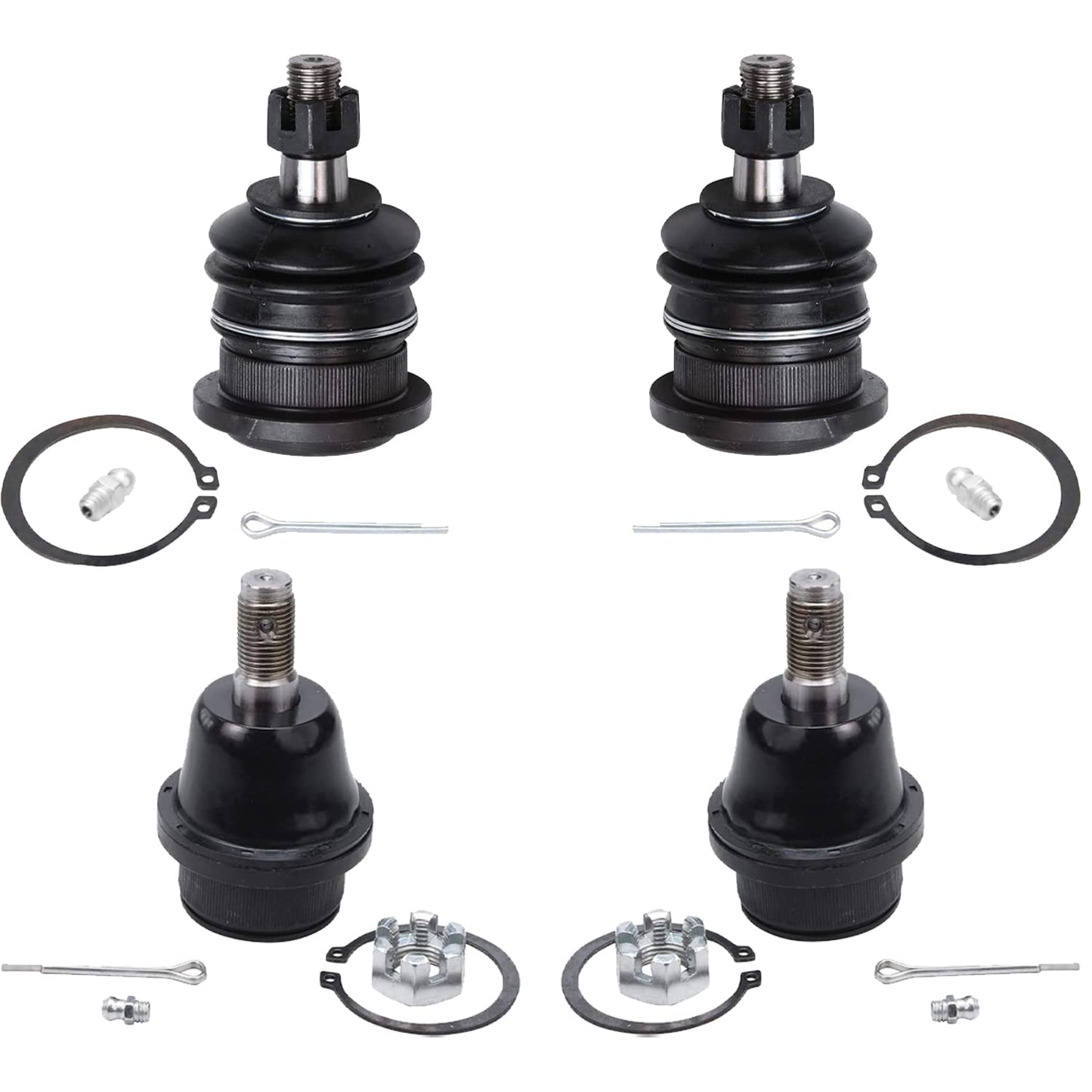 Detroit Axle - 4WD Front 4pc Ball Joints for Ford F-250 F-350 F-450 F-550 Excursion, 4 Upper & Lower Ball Joints Replacement