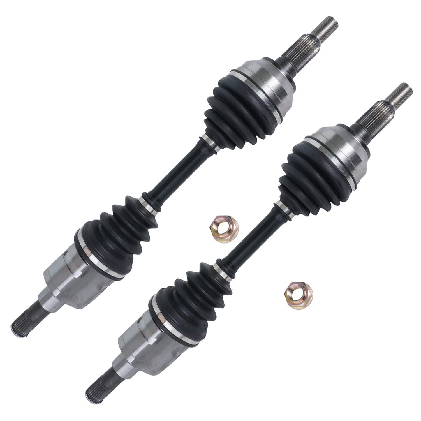 Detroit Axle - 4WD 2 Front CV Axle Shafts for 2007-2020 Chevy Silverado 1500 GMC Sierra Suburban Yukon XL 1500 Tahoe Avalanche Escalade ESV EXT 6 Lugs CV Axle Shafts Assembly Pair Replacement