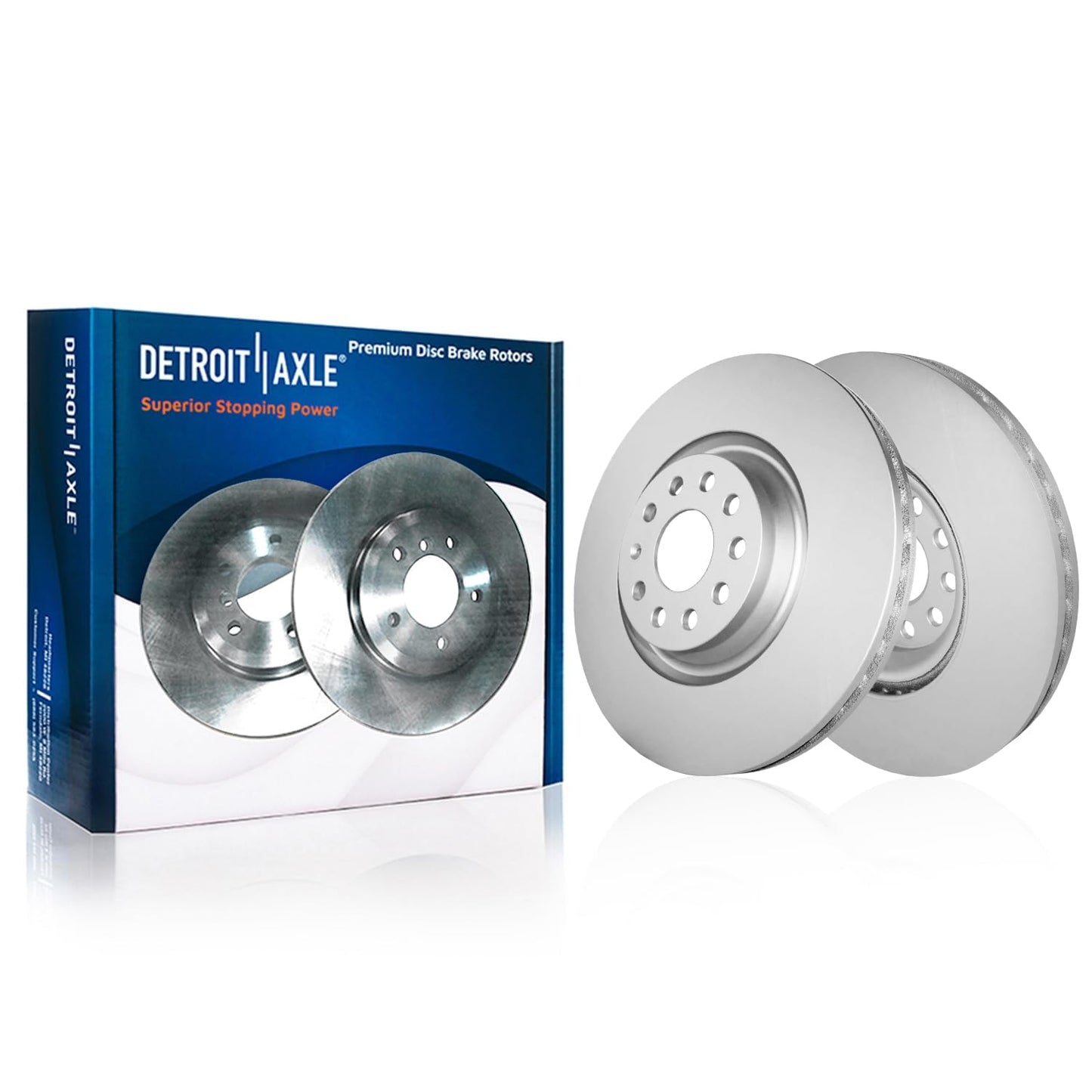 Detroit Axle - Brake Kit for Toyota 2006-2018 RAV4, 2010-2012 Lexus HS250h | Disc Brake Rotors Ceramic Brake Pads 2011 Front and Rear Replacement 10.83" inch Front 11.06" inch Rear Rotors