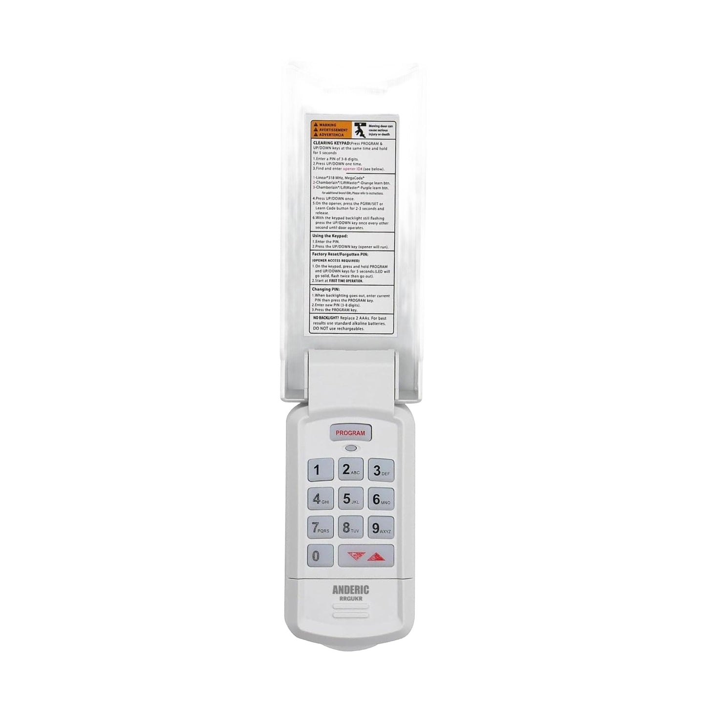 Substitute for LiftMaster 976LM / 96LM / 976LMC Wireless Keyless Entry 390 Mhz Garage Door Opener Remote Control [GUK-R]