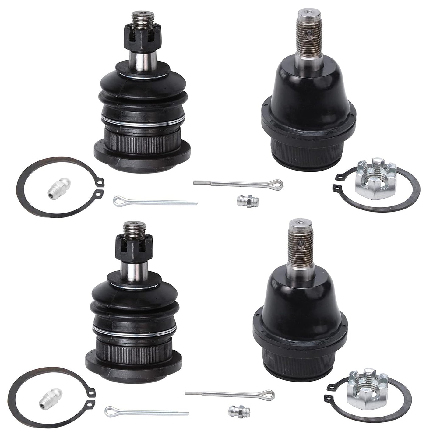 Detroit Axle - 4WD Front 4pc Ball Joints for Ford F-250 F-350 F-450 F-550 Excursion, 4 Upper & Lower Ball Joints Replacement