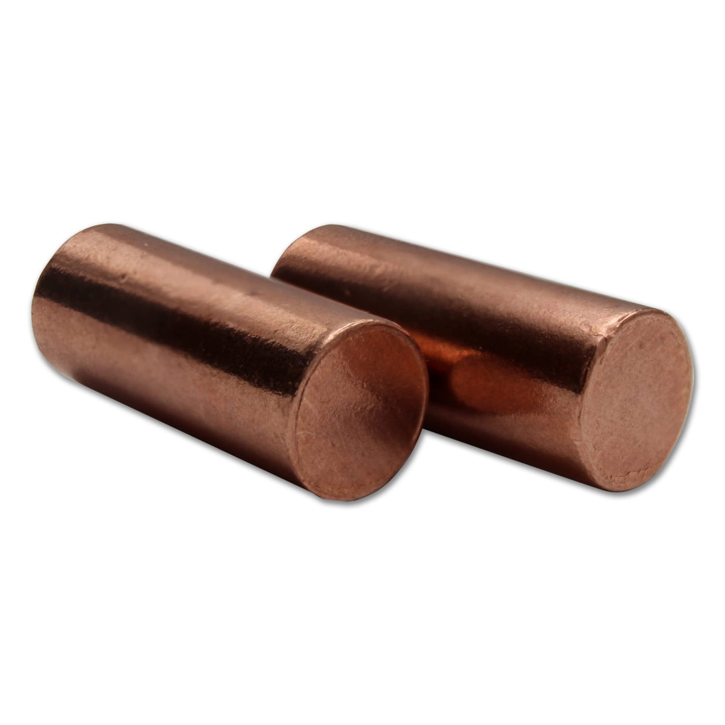 Premium Copper Round Rod Set - 2 Piece (3.63" x 0.75") - 99.9% Pure - Velvet Pouch & Authenticity Certificate Included by Mint State Gold