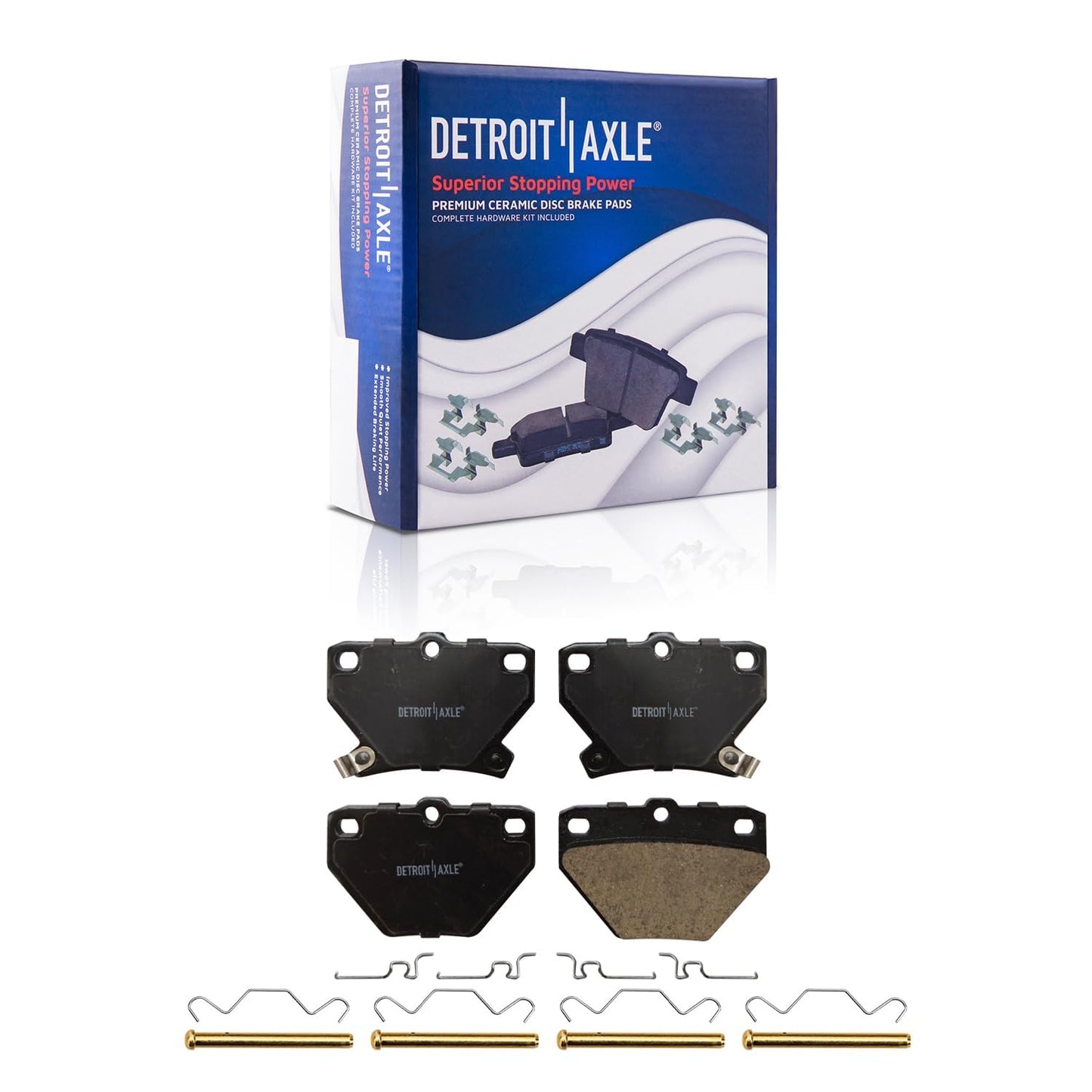Detroit Axle - Brake Kit for 2011-2020 Jeep Grand Cherokee Dodge Durango Replacement Front & Rear Drilled & Slotted Disc Brake Rotors Ceramic Brakes Pads : 12.99" inch Rotor