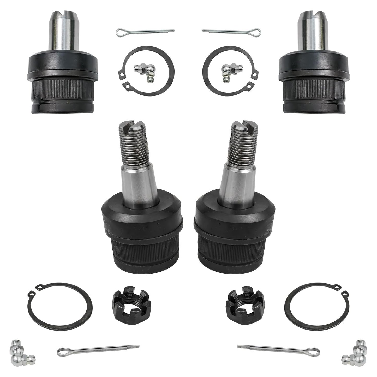 Detroit Axle - 4WD Front 4pc Ball Joints for Ford F-250 F-350 F-450 F-550 Excursion, 4 Upper & Lower Ball Joints Replacement