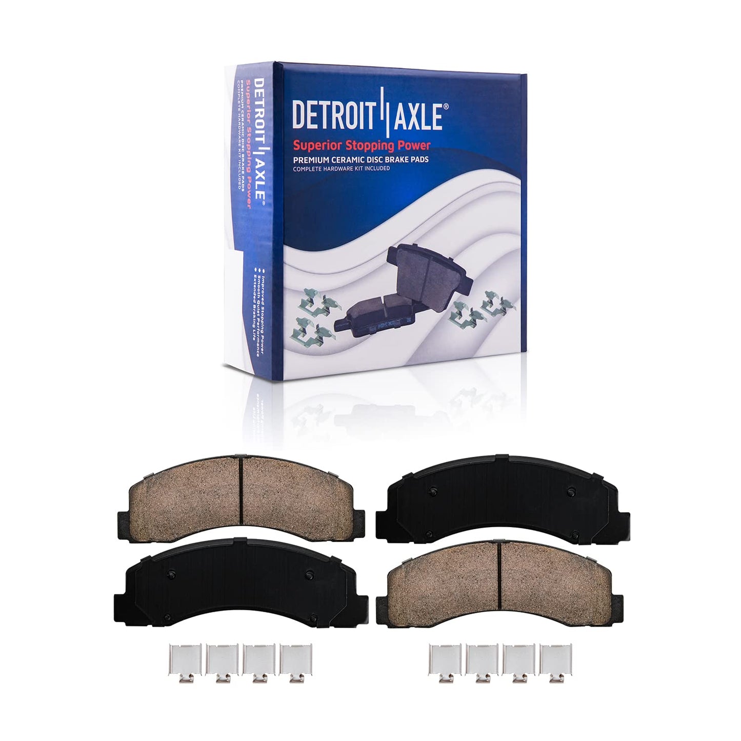 Detroit Axle - Front Brake Kit for 2010 2011 2012 2013 2014 2015 2016 2017 2018 2019 2020 Ford F-150 Expedition Lincoln Navigator, Drilled Slotted Disc Brake Rotors Ceramic Brakes Pads Replacement