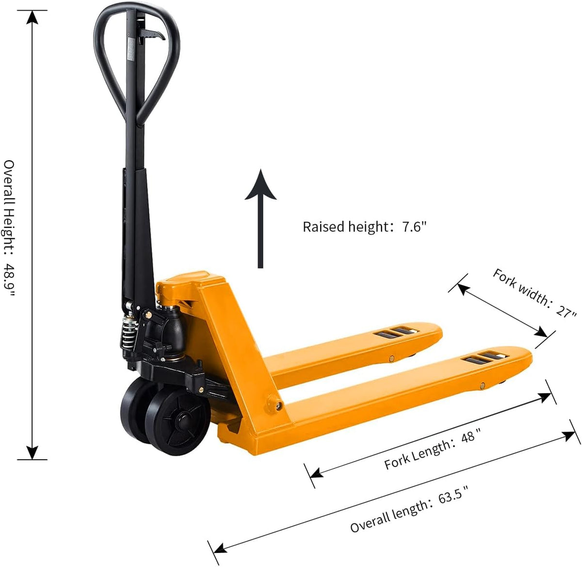 Tory Carrier Pallet Jack 11000lbs Capacity, Heavy Duty Manual Pallet Truck 48" x 27" Forks