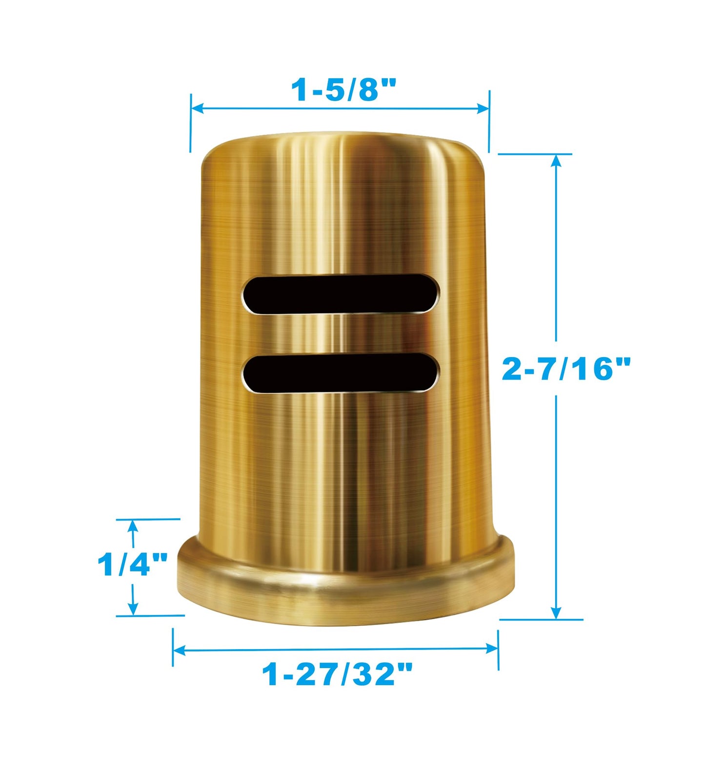 Dishwasher Air Gap Cover Black only, Skirted, Replacement Black air gap dishwasher,Solid Brass,Matte Black Finish