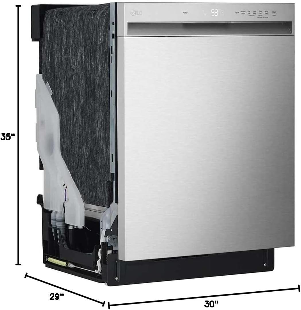 LG LDFN3432T 50 dBA Stainless Front Control built in Dishwasher with QuadWash