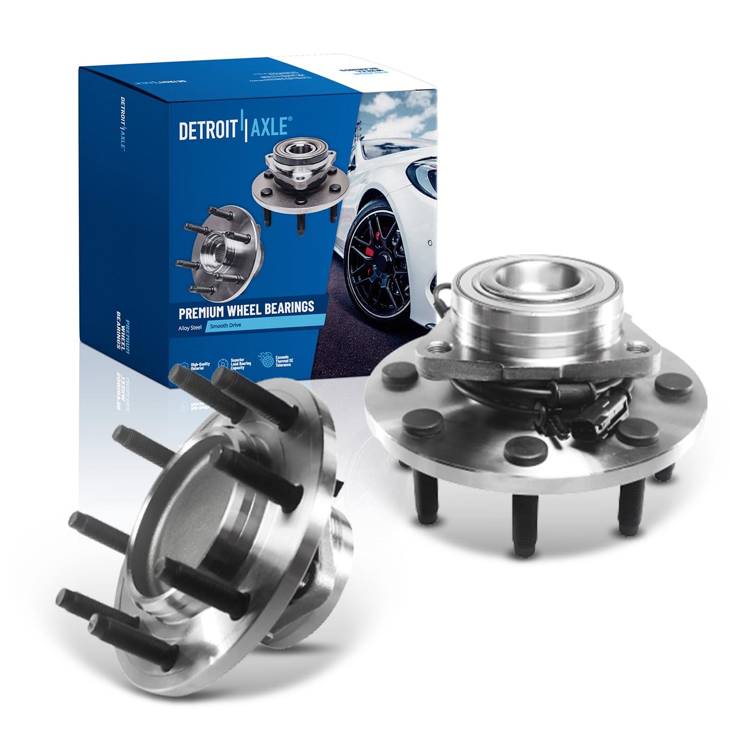 Detroit Axle - 2 Front Wheel Bearing Hub Assembly for Chevy Malibu 2013-2015 Impala 14-17, for Buick Lacrosse Regal 11-17 Cadillac XTS CTS 14-16, for GMC Terrain Equinox 10-17, 5 Lugs Replacement