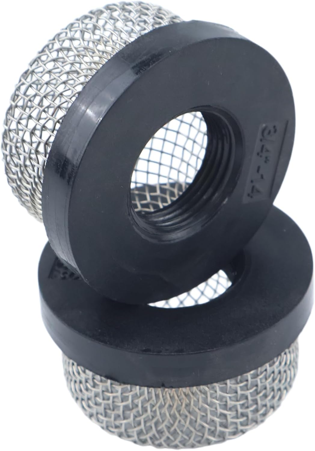 2X Stainless Steel Wire Mesh Screen Strainers Aerator Strainers 89621 Compatible with Aerator Pump Livewell Pump and Baitwell 3/4" - 14 Female Thread