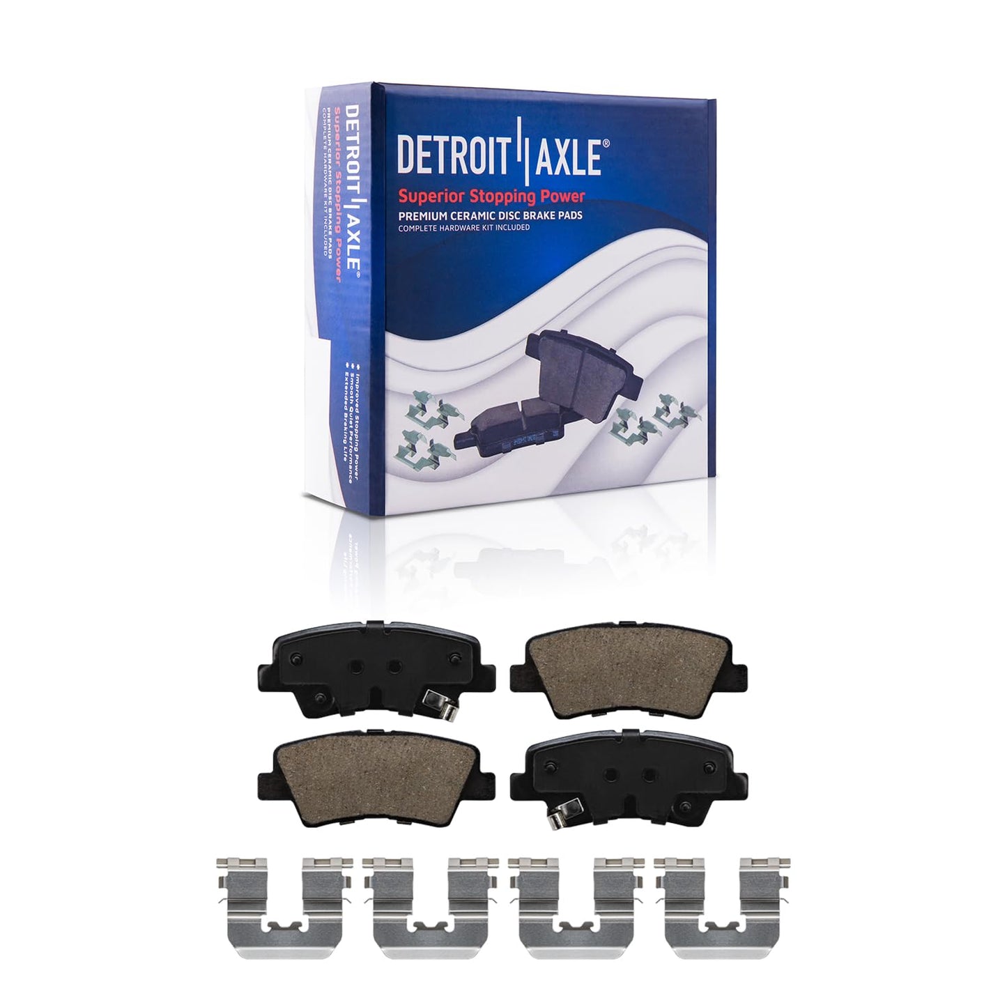 Detroit Axle - Brake Kit for 2006-2018 Dodge Ram 1500 2007-2009 Durango Chrysler Aspen 2019-2024 Ram 1500 Classic, Drilled Slotted Brake Rotors and Ceramic Brakes Pads w/Hardware Replacement