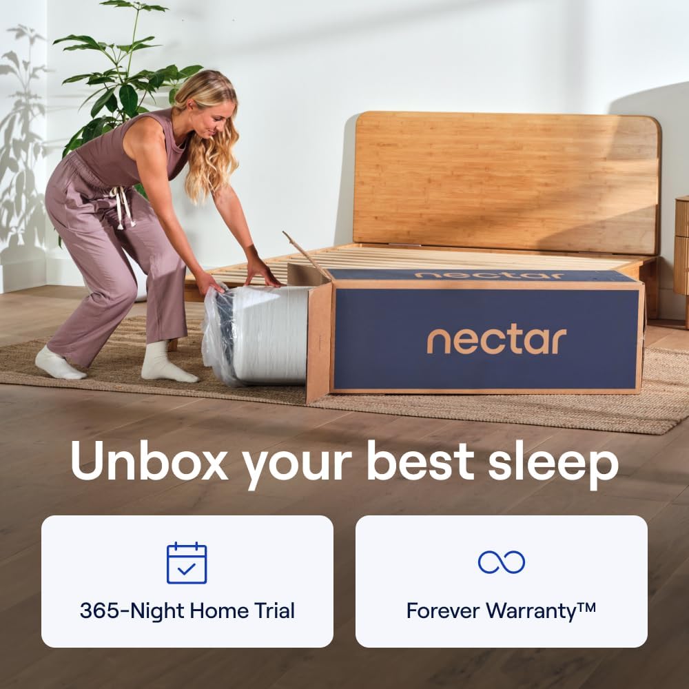 Nectar Premier 13” King Mattress - Medium Firm - Contouring Memory Foam - Cooling Upgrade - Back Pain Relief - Mattress in a Box - 365-Night Trial & Forever Warranty
