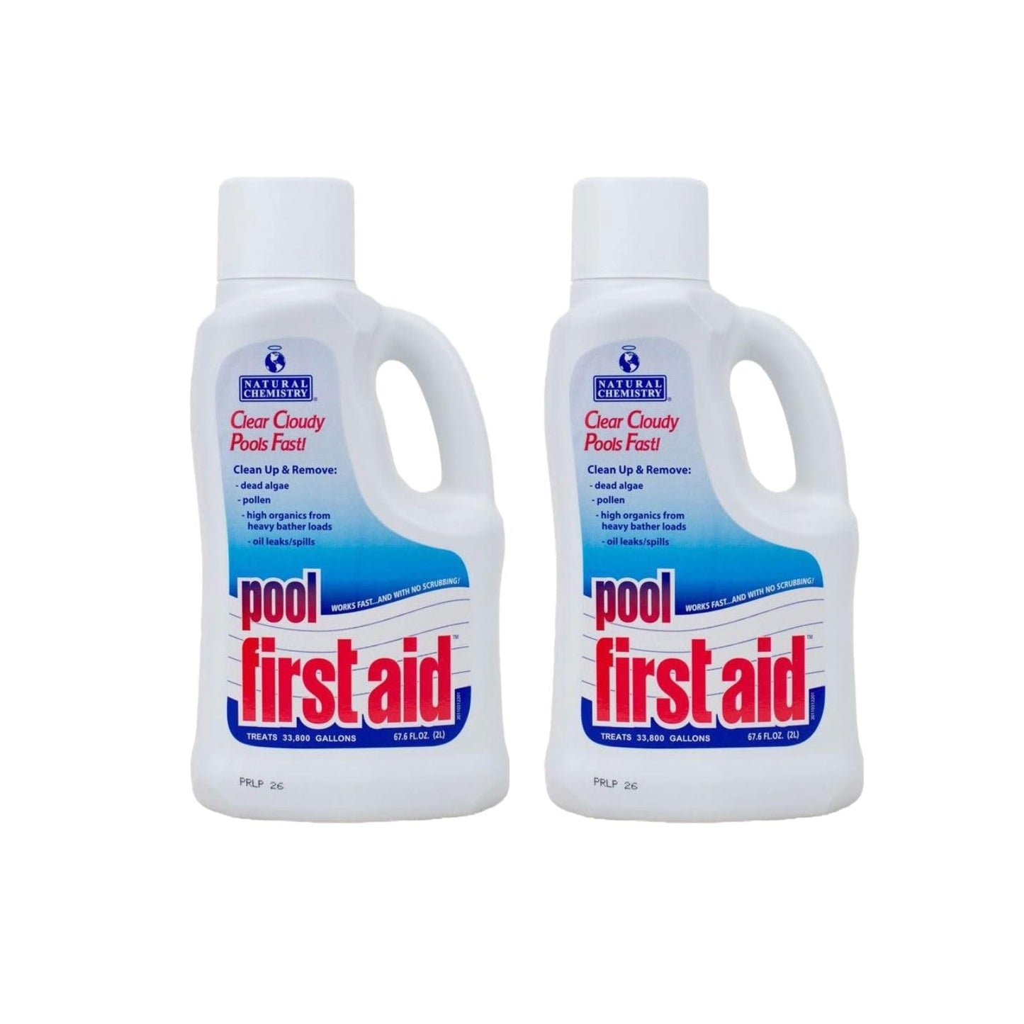 Natural Chemistry First Aid Swimming Pool Enzyme, 2 Liter, Single Pack | Clear Cloudy Pools Fast, Frees Clogged Filters, Compatible with All Sanitizing Systems