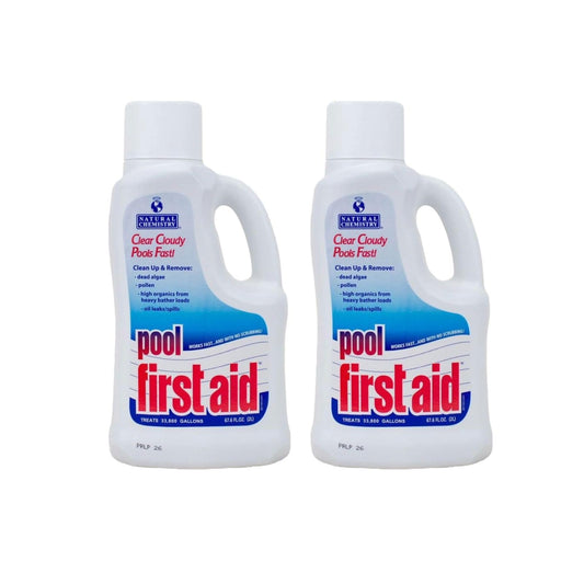 Natural Chemistry First Aid Swimming Pool Enzyme, 2 Liter, Single Pack | Clear Cloudy Pools Fast, Frees Clogged Filters, Compatible with All Sanitizing Systems