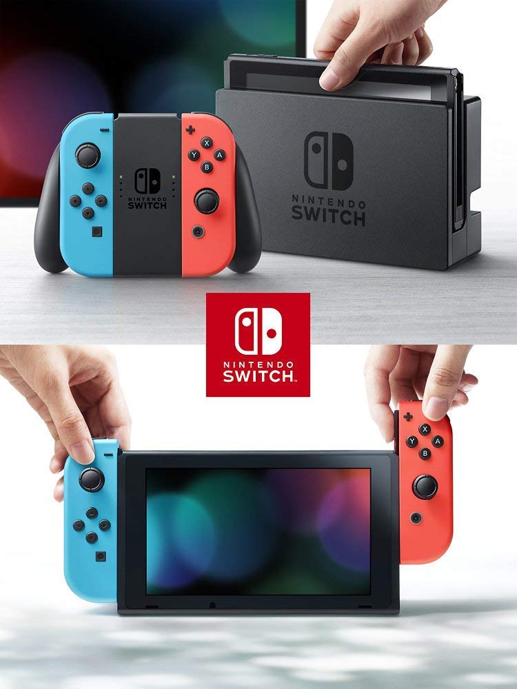 Nintendo Switch 32GB Console - Neon Red/Neon Blue Joy-Con (Renewed)