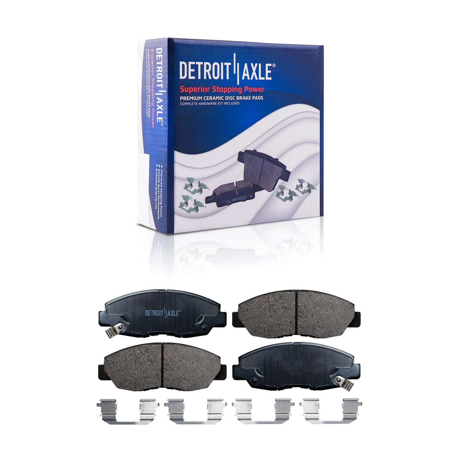 Detroit Axle - Brake Kit for 2013-2016 Kia Optima 2011-2015 Hyundai Sonata, Disc Brake Rotors Ceramic Brakes Pads Front and Rear 2014 Replacement