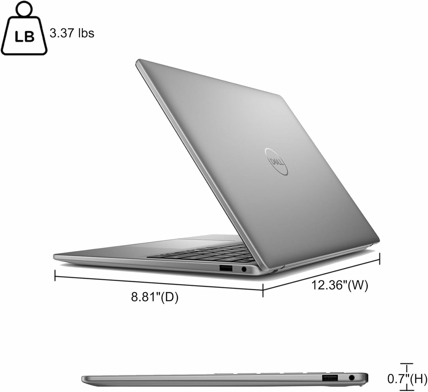 Dell Inspiron 14 5441 Laptop 14" WUXGA IPS Qualcomm 8-core Snapdragon X Up to 45 NPU Tops (>i7-1355U) 16GB DDR5 1TB SSD WiFi7 for Creator Business Professional Work Win11