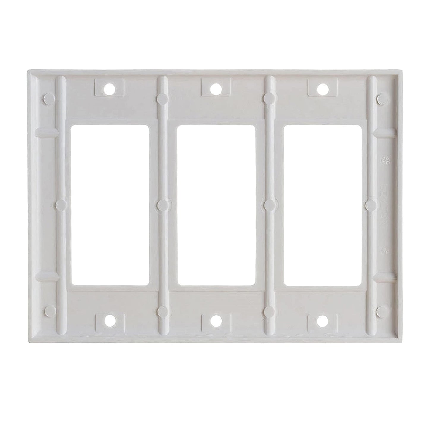 Cmple - Decorator Wall Plate Insert 1-Gang Decorative Single Gang Faceplate Standard Jack Wall Plate Keystone - 3-Port