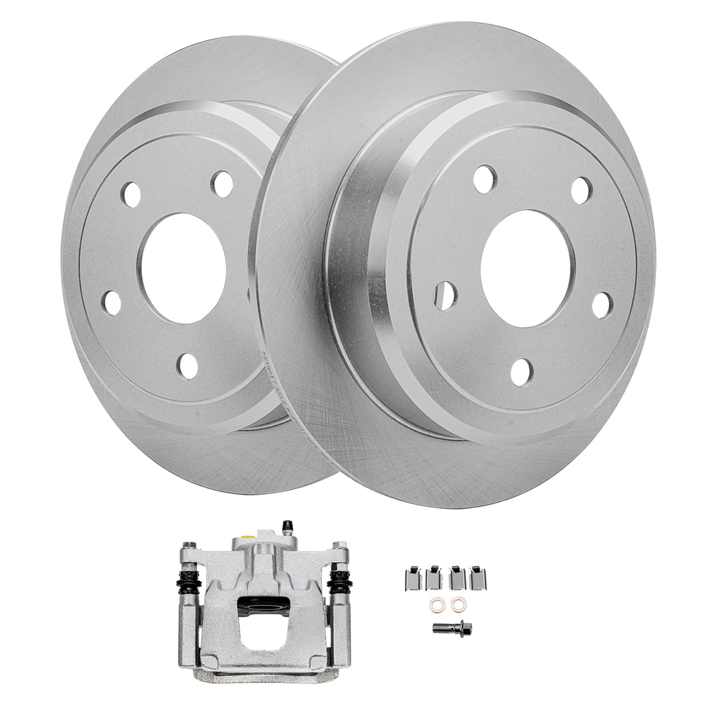 Detroit Axle - Front Brake Kit for 2003-2010 Honda Accord Disc Brake Rotors Ceramic Brakes Pads w/Hardware 2004 2005 2006 2007 2008 2009 Replacement [11.10 inch Rotors]