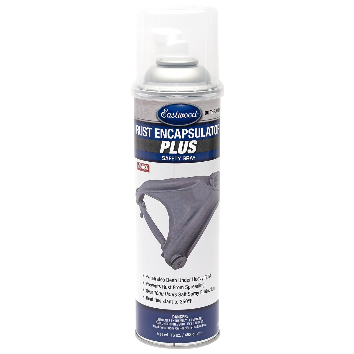 Eastwood Matte Black Rust Encapsulator Plus | Long Lasting Durable Finish 1 Coat Automotive Maximum Rust Protection | Heat Resistance up to 350 Degrees F | 16 oz. Aerosol | 1 Pack