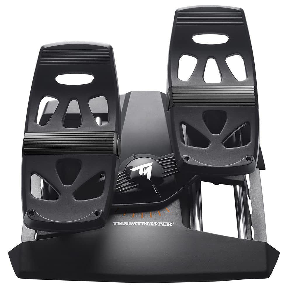 Thrustmaster TFRP Precision Flight Sim Rudder Pedals - PS5, XBOX & PC | self-centering axis, long travel, aluminum rails, differential breaking, for all types of flight, adjustable resistance