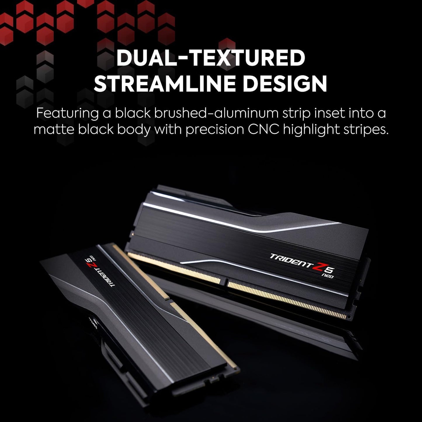 G.SKILL Trident Z5 Neo Series DDR5 RAM (AMD Expo) 64GB (2x32GB) 6000MT/s CL30-40-40-96 1.40V Desktop Computer Memory U-DIMM - Matte Black (F5-6000J3040G32GX2-TZ5N)