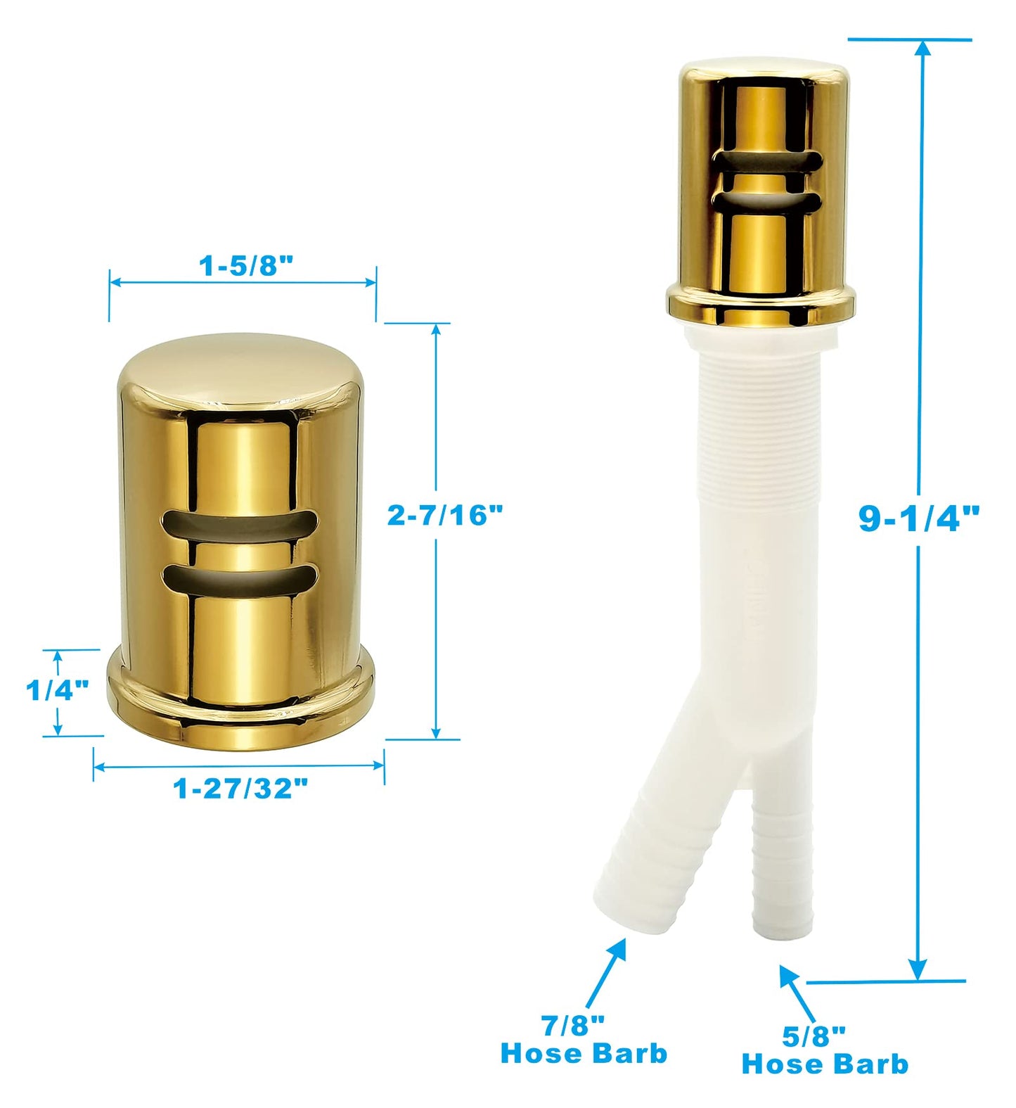 Dishwasher Air Gap Cover Black only, Skirted, Replacement Black air gap dishwasher,Solid Brass,Matte Black Finish