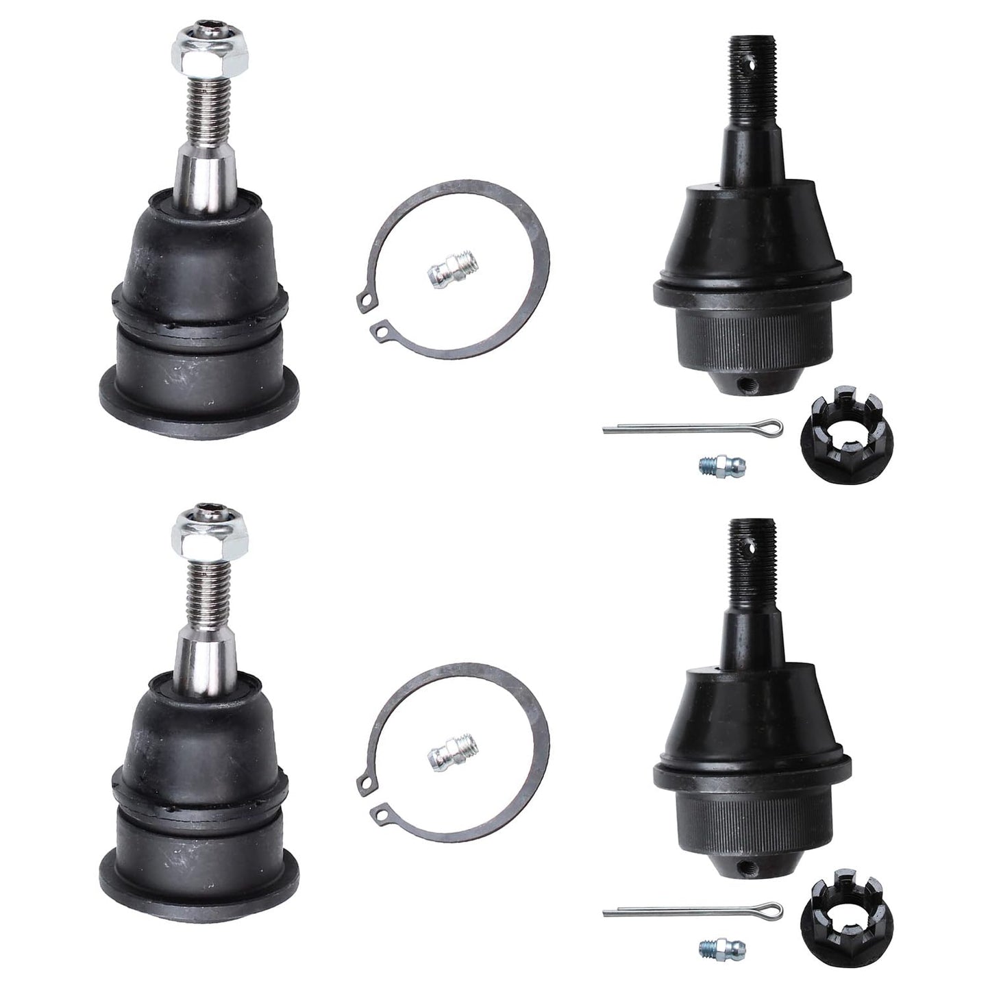 Detroit Axle - 4WD Front 4pc Ball Joints for Ford F-250 F-350 F-450 F-550 Excursion, 4 Upper & Lower Ball Joints Replacement