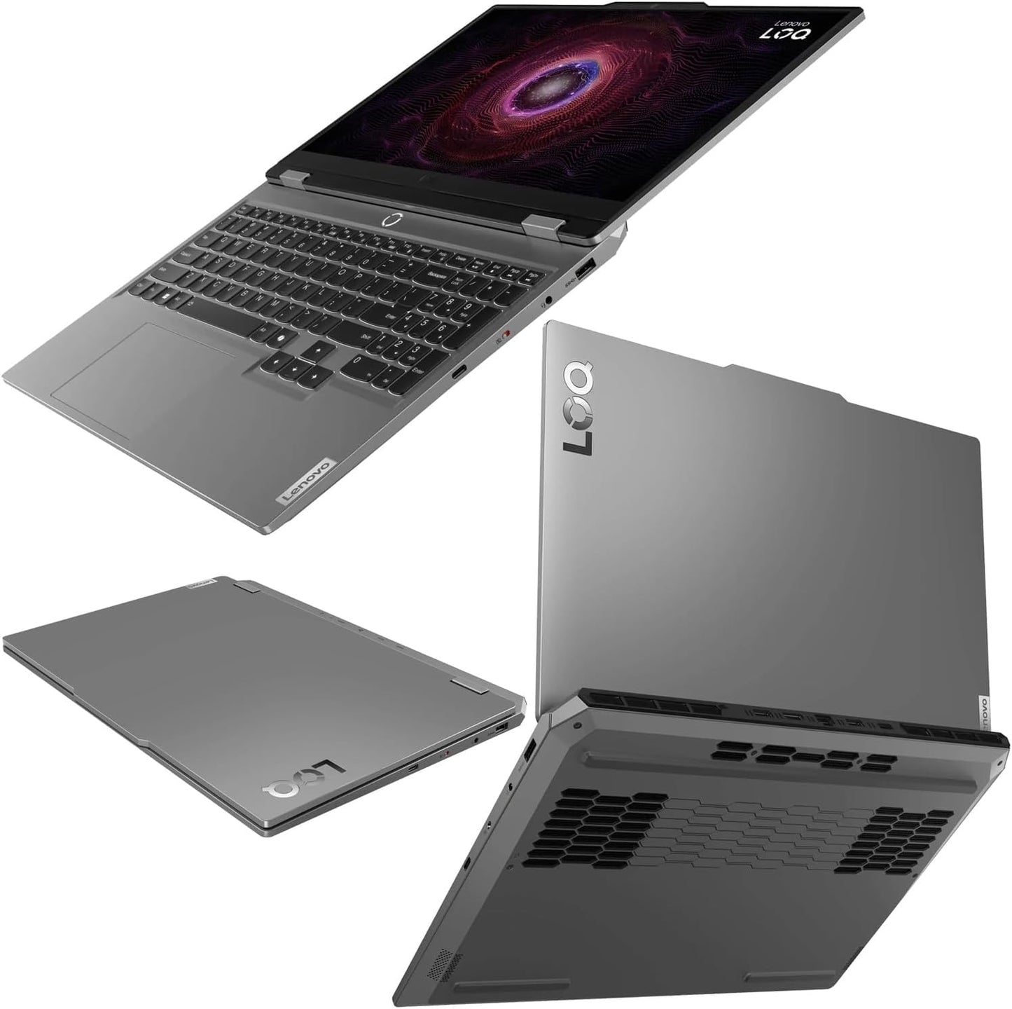 Lenovo LOQ Gaming Laptop, 15.6" FHD 144Hz Display, AMD Ryzen 5 7235HS Processor, GeForce RTX 4050, 16GB DDR5, 512GB SSD, Wi-Fi 6, Ethernet, USB-C, HDMI, Backlit Keyboard, Windows 11 Home