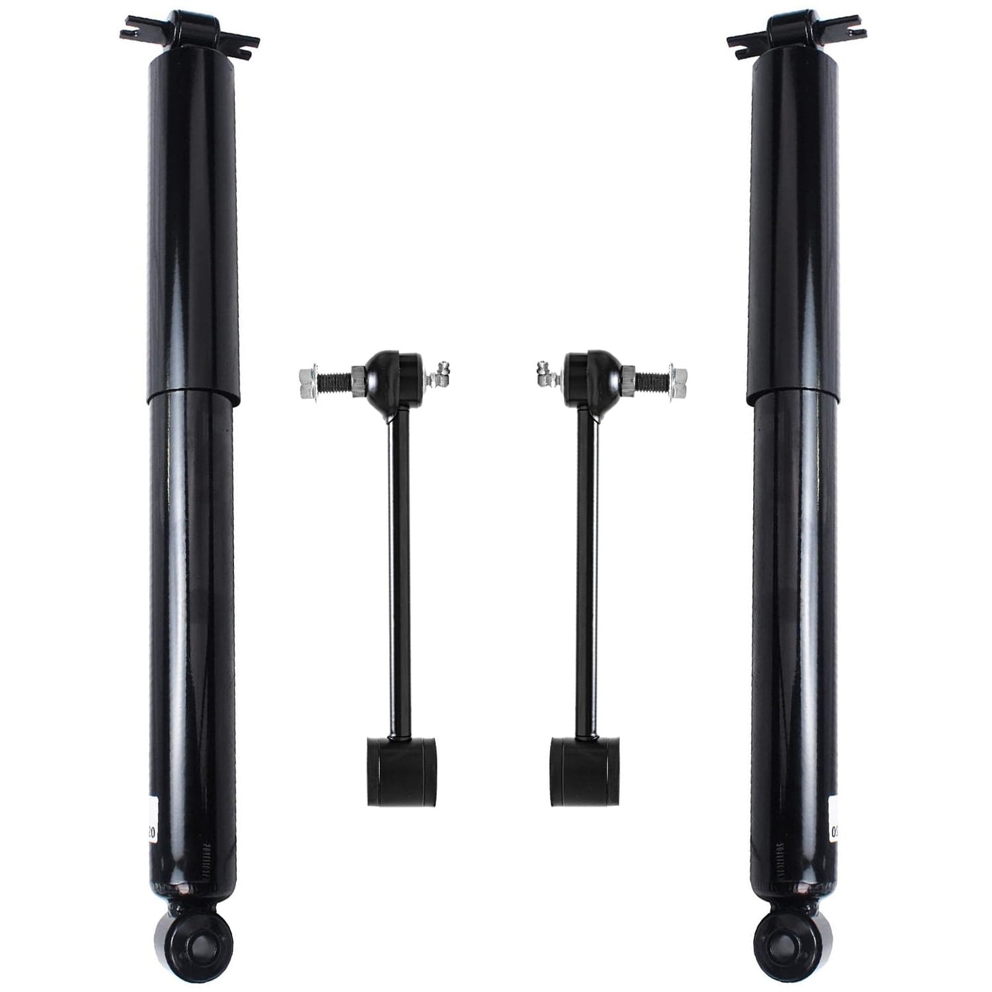 Detroit Axle - Front and Rear Shock Absorbers for 2007-2017 Jeep Wrangler, 2018 Wrangler JK 4 Complete Shock Absorber Assembly 2008 2009 2010 2011 2012 2013 2014 2015 2016 Replacement