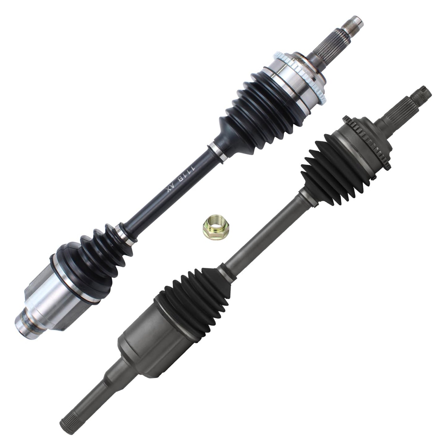 Detroit Axle - 4WD 2 Front CV Axle Shafts for 2007-2020 Chevy Silverado 1500 GMC Sierra Suburban Yukon XL 1500 Tahoe Avalanche Escalade ESV EXT 6 Lugs CV Axle Shafts Assembly Pair Replacement