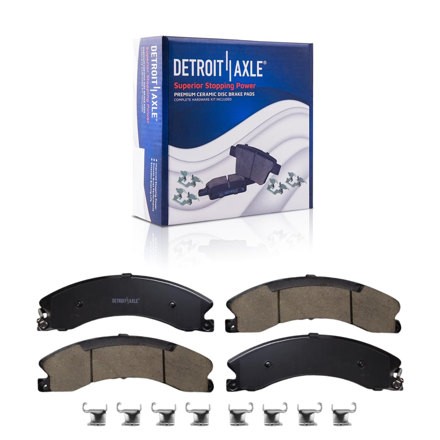 Detroit Axle - Brake Kit for Dodge Avenger Caliber Jeep Patriot Compass Chrysler 200 Sebring Replacement Disc Brake Rotors Ceramic Brakes Pads 5 Lugs: 11.57" inch Front and 10.31" inch Rear Rotors