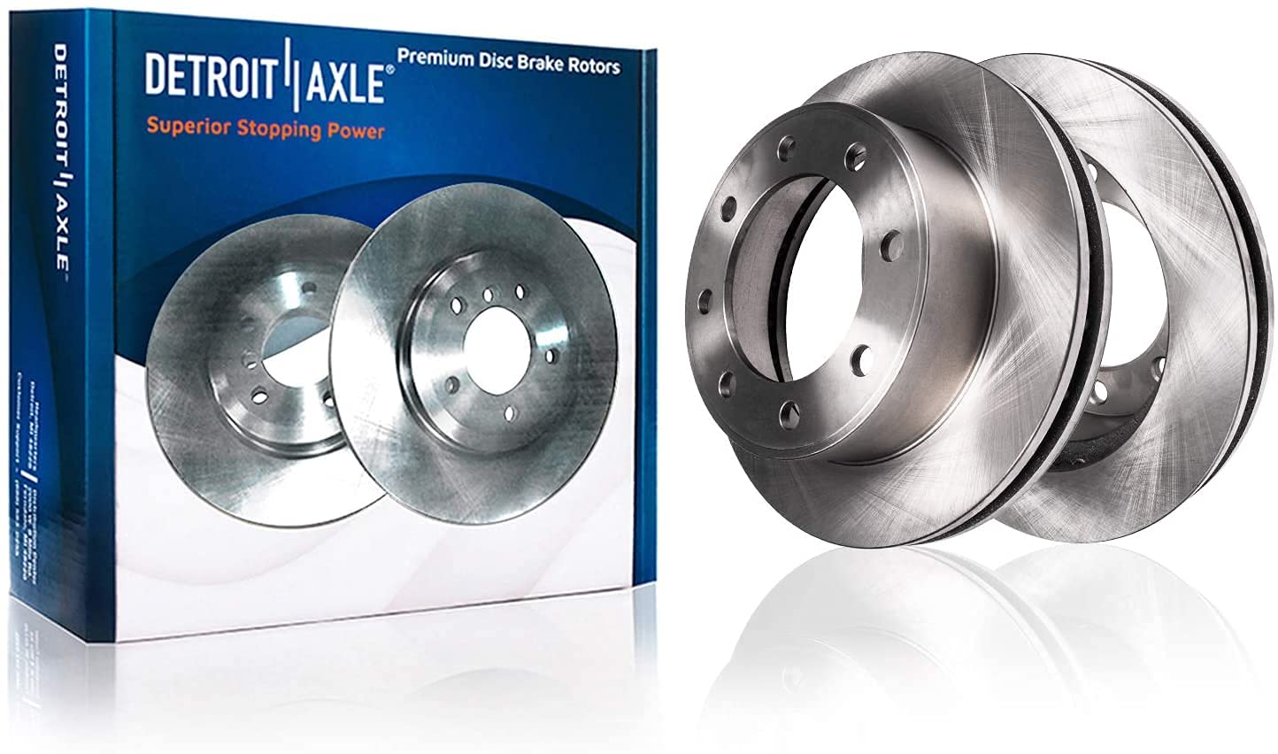 Detroit Axle - Front Brake Kit for 2003-2010 Honda Accord Disc Brake Rotors Ceramic Brakes Pads w/Hardware 2004 2005 2006 2007 2008 2009 Replacement [11.10 inch Rotors]