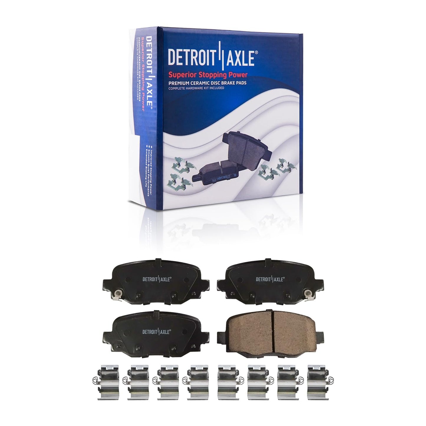 Detroit Axle - Rear Brake Kit for Nissan Altima Maxima Juke Sentra Disc Brake Rotors and Ceramic Brakes Pads Replacement: 11.46" inch Rotor