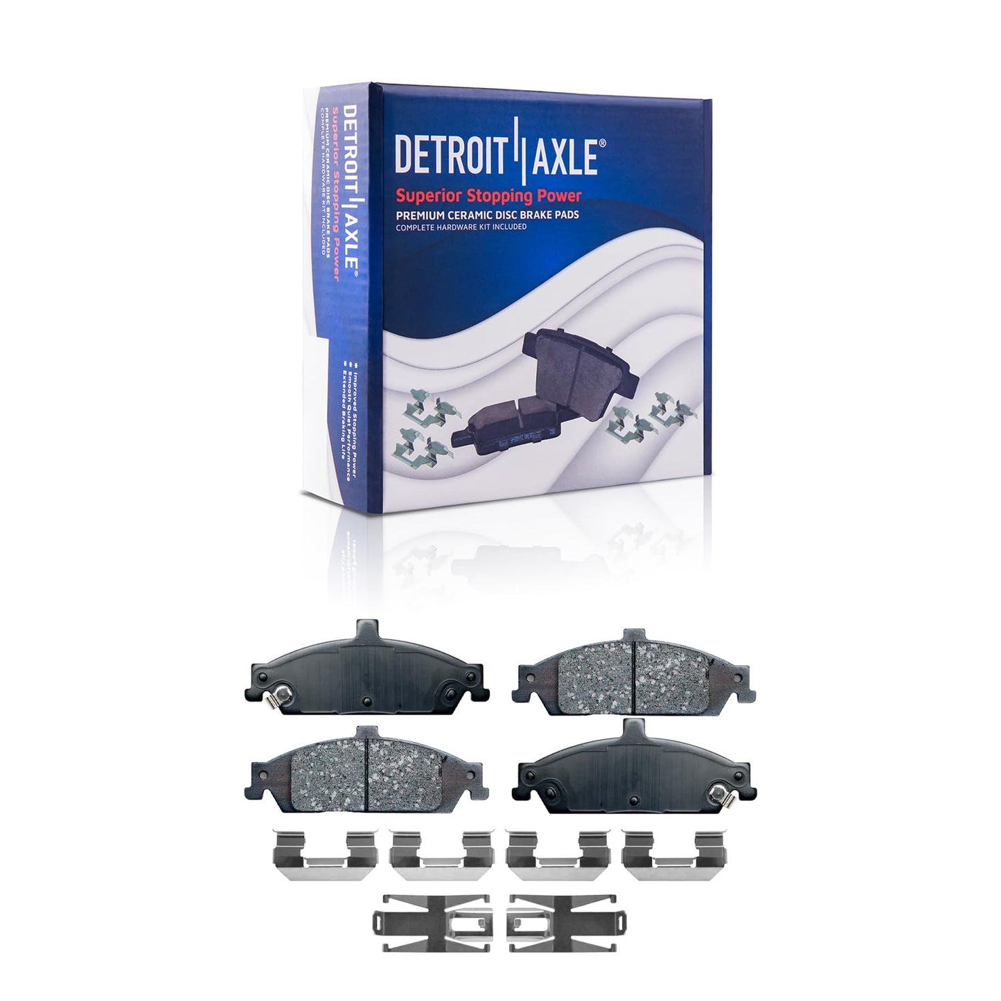 Detroit Axle - Brake Kit for 12-17 Toyota Camry 13-18 Avalon Lexus ES350 ES300h Drilled & Slotted Disc Brake Rotors 2014 2015 2016 2017 Ceramic Brakes Pads Front & Rear Replacement
