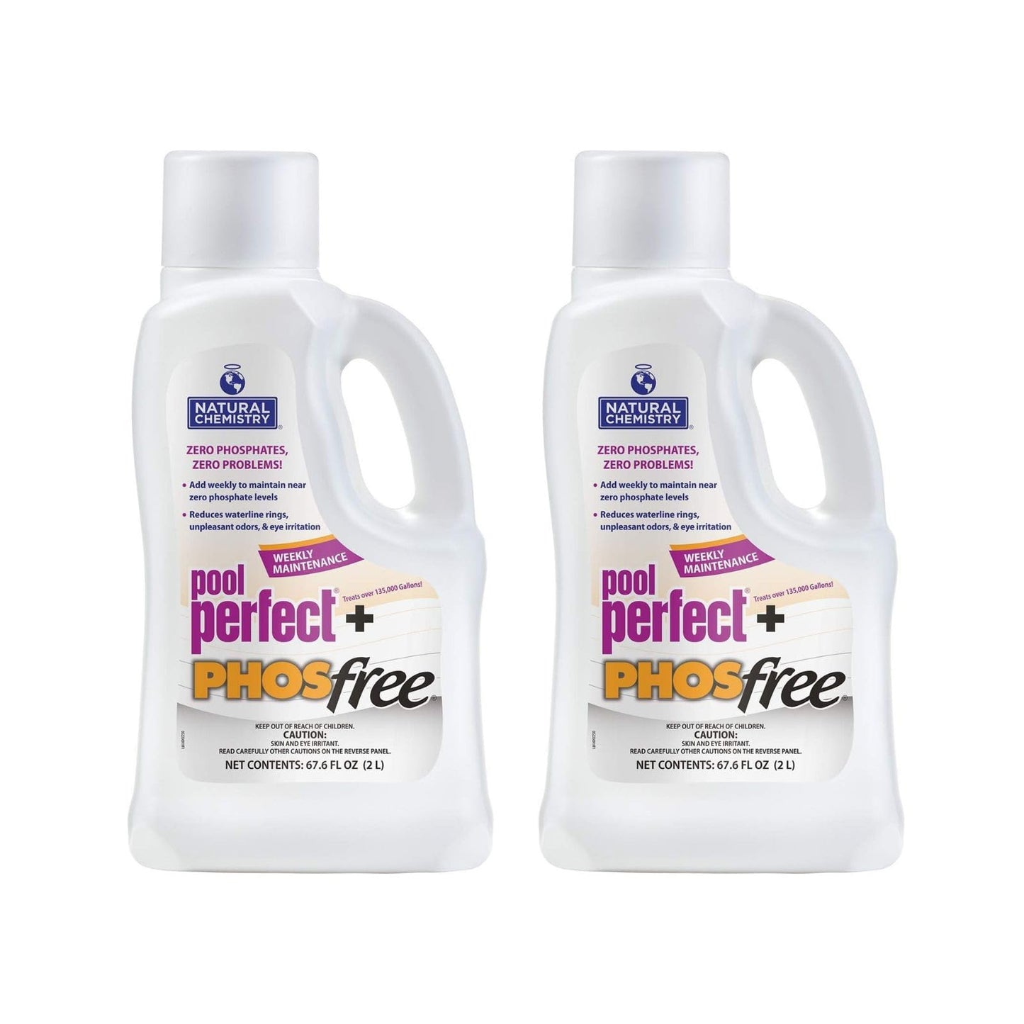 Natural Chemistry Pool Perfect + Phosfree, 3 Liter, Single Pack | Phosphate Remover, Reduces Waterline Rings, Unpleasant Odors & Eye Irritation