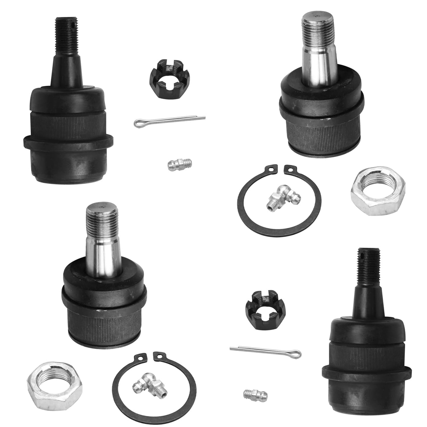 Detroit Axle - 4WD Front 4pc Ball Joints for Ford F-250 F-350 F-450 F-550 Excursion, 4 Upper & Lower Ball Joints Replacement