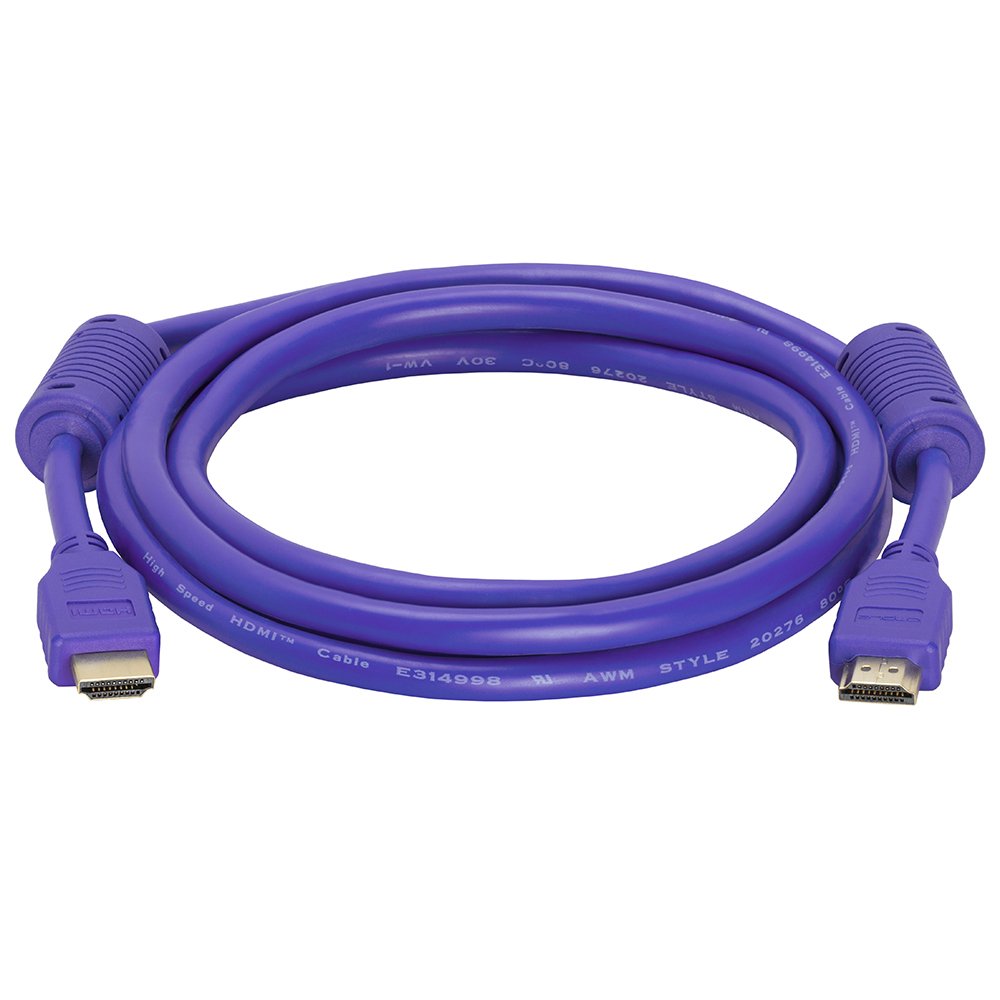 Cmple - HDMI Cable 10FT High Speed HDTV Ultra-HD (UHD) 3D, 4K @60Hz, 18Gbps 28AWG HDMI Cord Audio Return 10 Feet Purple