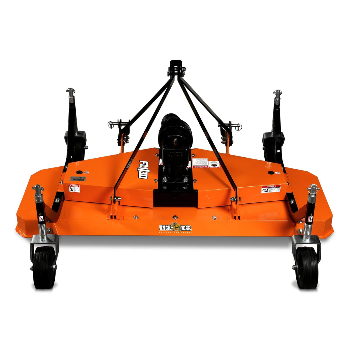 3 Point PTO 60'' Working Width Finish Mower Attachment for 18-50hp Tractor, Category 1 Hitch, 4-Tires, 0.4'' - 4.5'' Adjustable Cutting Height, Model FM150