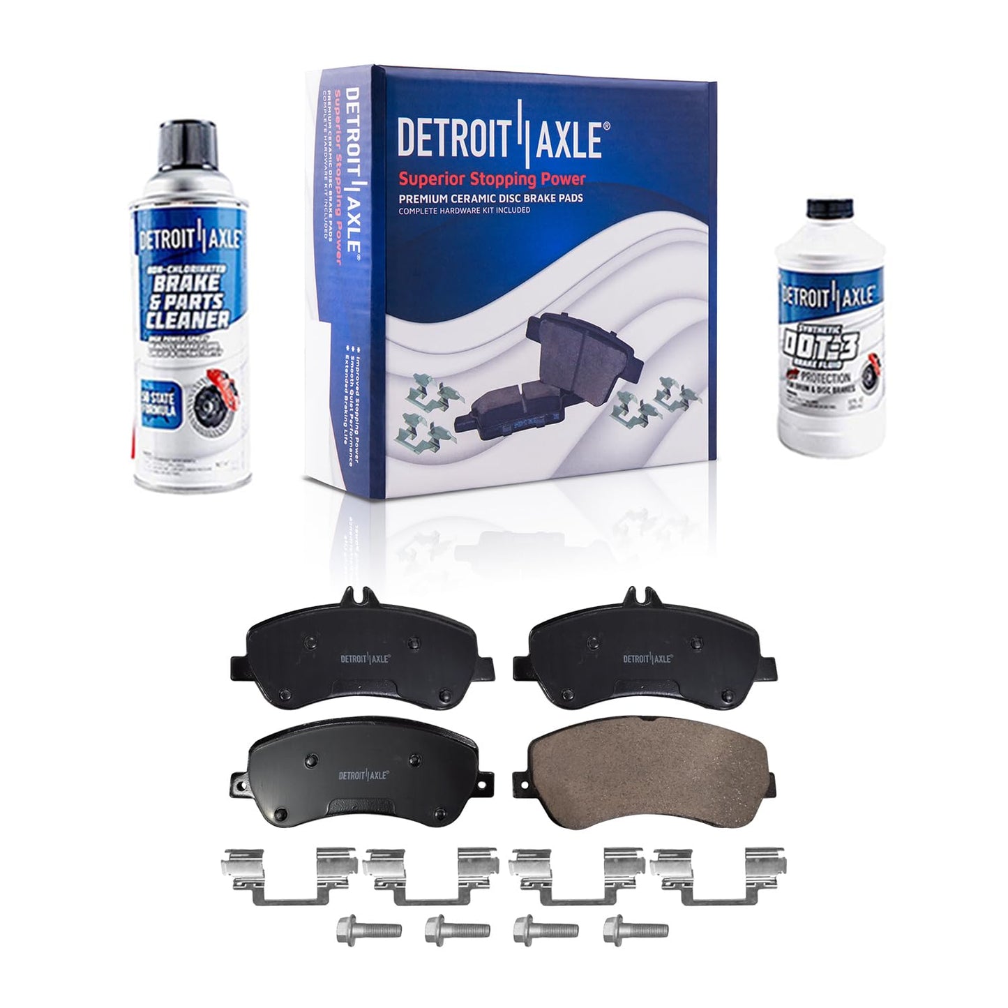 Detroit Axle - 8pc Brake Kit for Chevy GMC Silverado Sierra 1500 Yukon XL Escalade ESV Drilled & Slotted Brake Rotors Ceramic Brakes Pads Replacement : 13.50" inch Front and 13.58" inch Rear Rotor