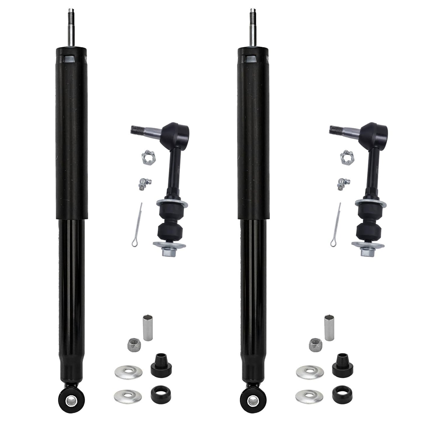 Detroit Axle - Rear Shock Absorbers for 2007-2024 Chevrolet Silverado 1500 | GMC Sierra 1500, 2pc Rear Shock Absorbers Assembly Pair Replacement