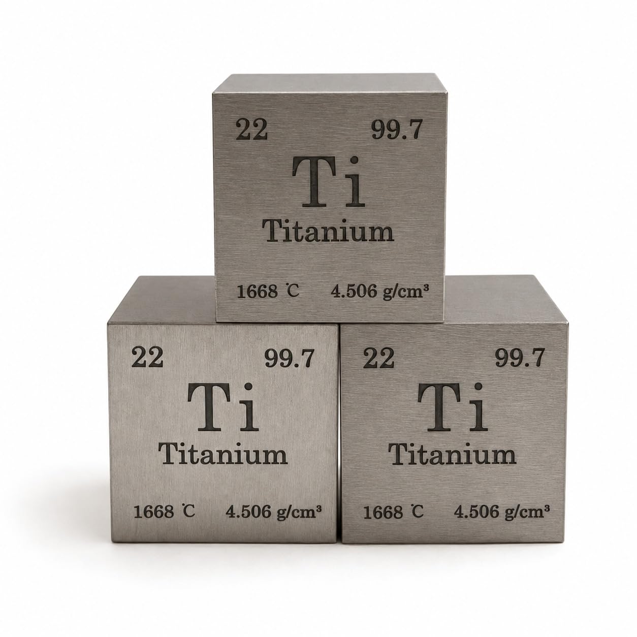 0.5 Inch Titanium Cube, 12.7mm High-Purity Ti Metal Density Cube, Precision-Machined Titanium Element Block for STEM Education, Periodic Table Display & Collectors